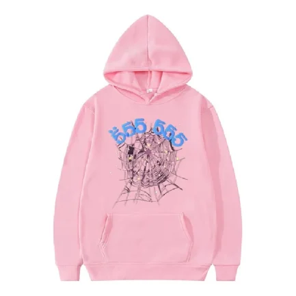 Pink Sp5der 555 Hoodie