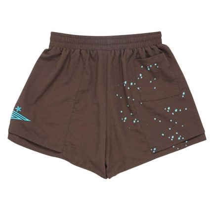 Sp5der Double Layer Shorts Brown