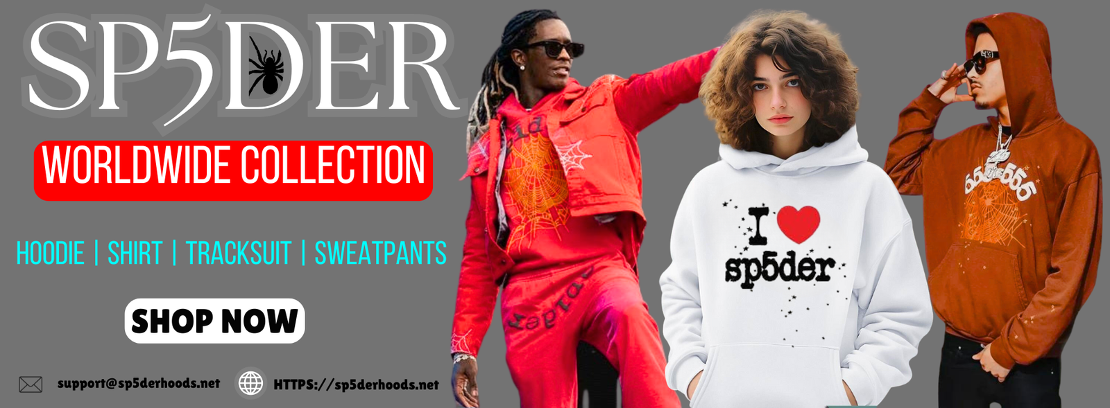 sp5der hoodie banner